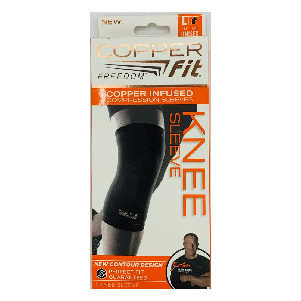 Copper Fit Freedom Knee Compression Sleeve, Large, 1 Ea